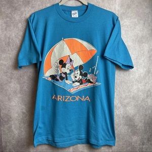 Vintage 90s Disney Mickey Minnie Arizona T-Shirt Size L Large USA Velva Sheen